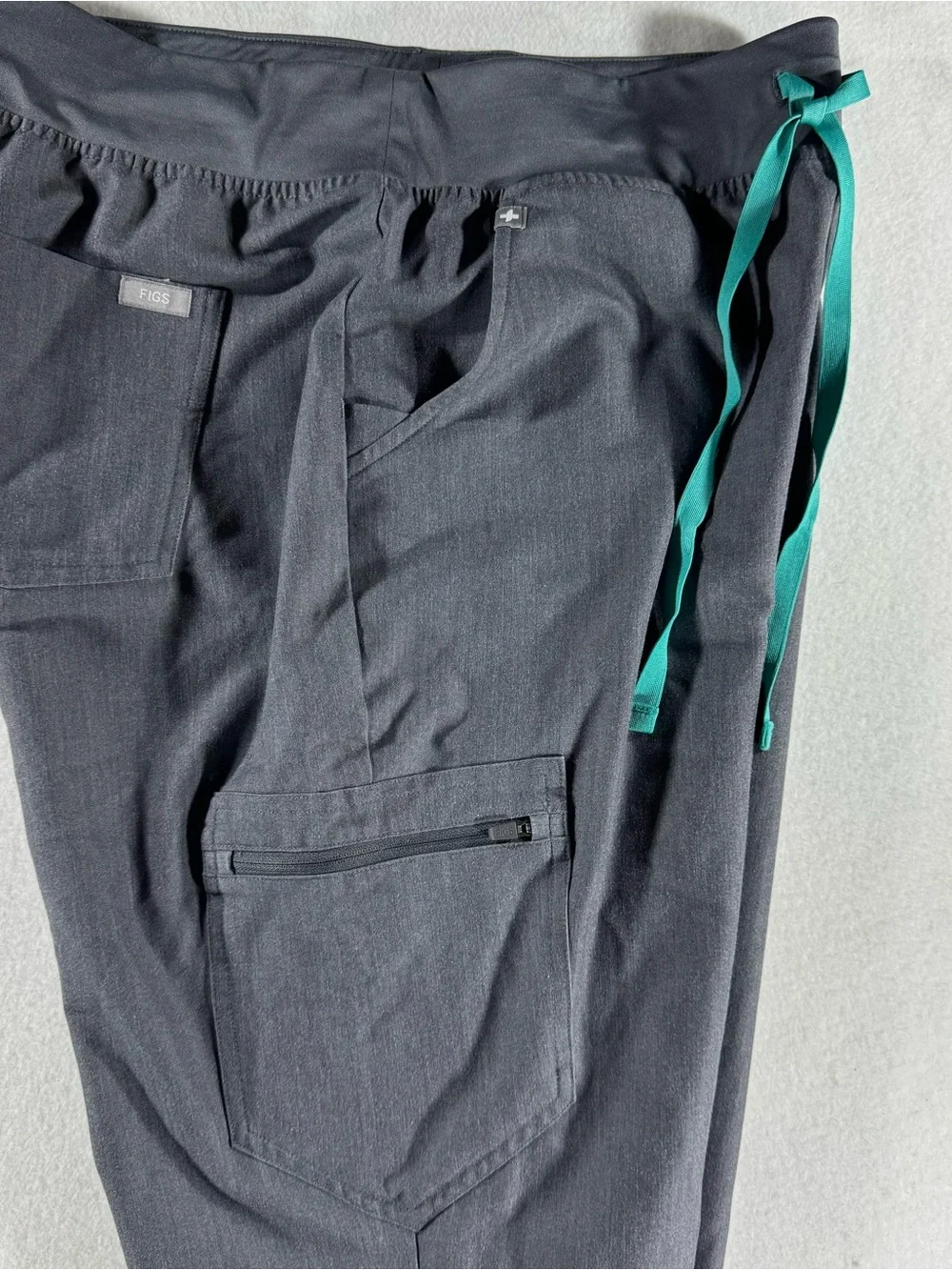 High Waisted Zamora scrub pants jogger medical nurse vet clinical stretch L